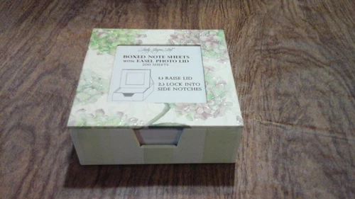 Lady Jayne Hydrangea Glitter Boxed Note Sheets With Easel Photo Lid 200 Sheets