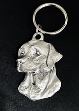 Solid Fine Pewter Labrador Retriever Dog Puppy Paw Keychain E