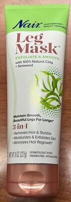 Nair Leg Mask Exfoliate And Smooth With Natural Clay Plus Seaweed 8 Oz 