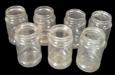 Antique Glass Jars (7) Small No Lids Number on Bottom | eBay