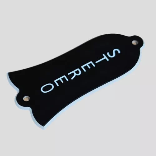 Guitar Parts Fits Gibson LP 'STEREO' TRUSS ROD COVER PLATE , 2Ply Black