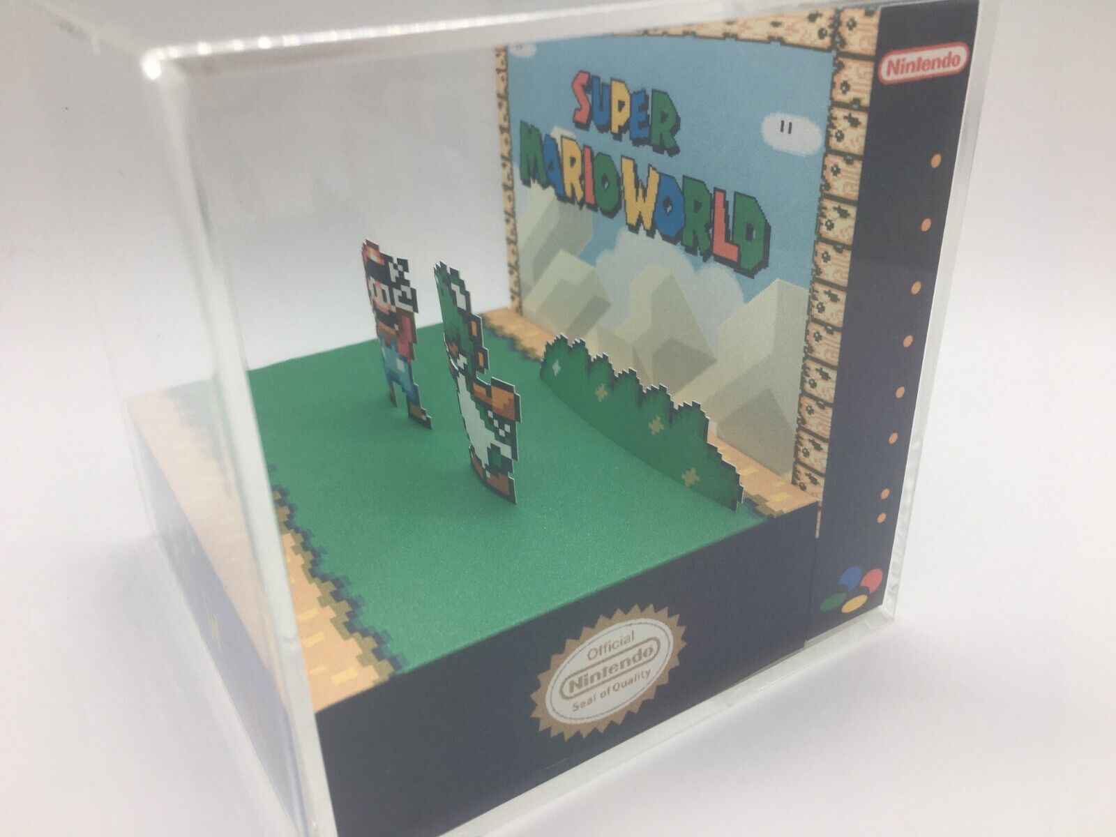 Super Mario World- Geekrama diorama cubo Super Nintendo snes