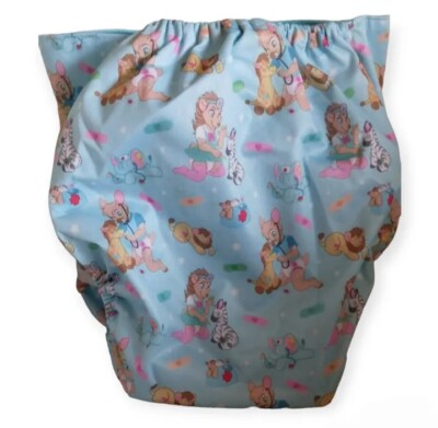 ABDL Adult Cloth Diaper Pocket.  - Crinkle Cute Diaper - Boo Boos Be Gone 