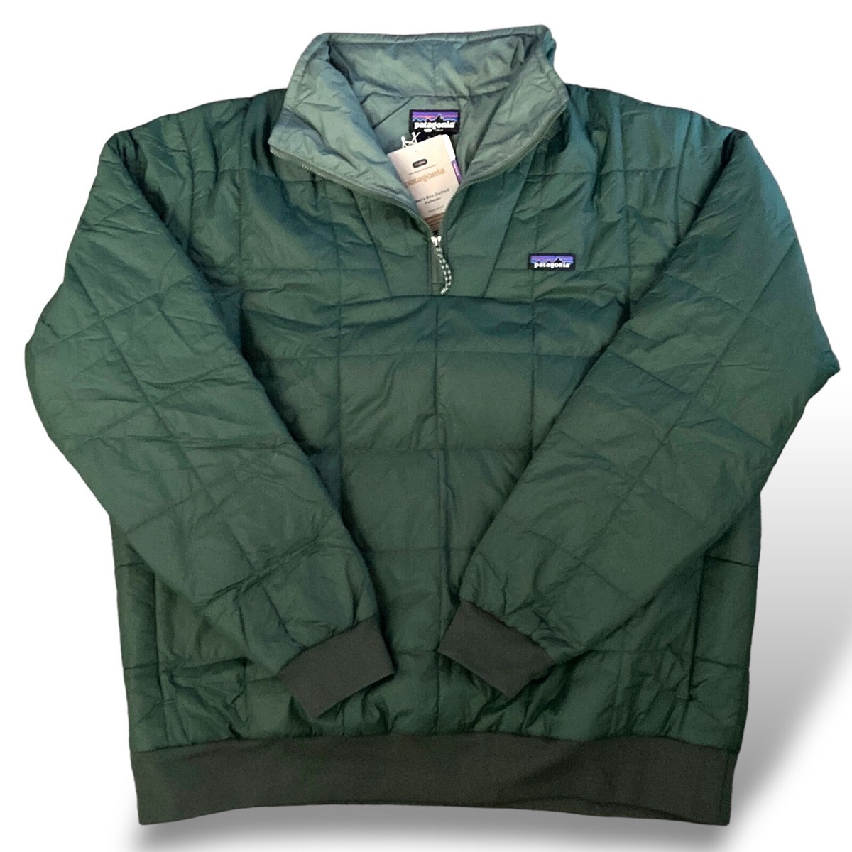 Patagonia Jacket Mens XXL Box Quilted Pullover Pinyon Green Patagonia Jacket Mens XXL Box Quilted Pullover Pinyon Green