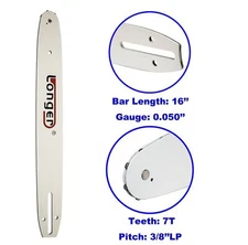 Jeremywell 16 Inch Chainsaw Guide Bar 3/8 LP, 0.050", 56DL Fit for Husqvarna