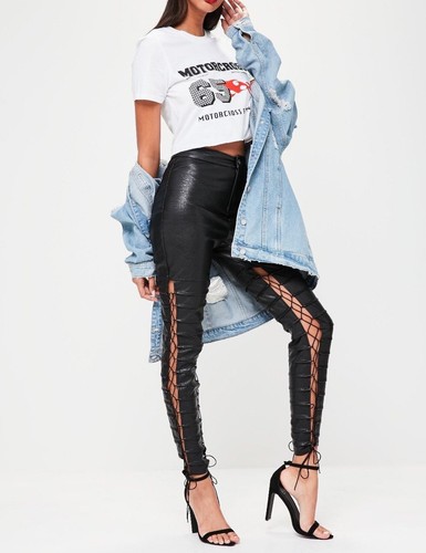 missguided lace up pants