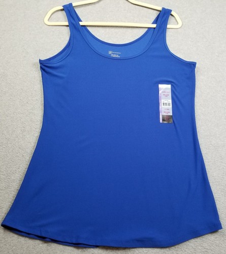 NEW No Boundaries Tank Top Women Junior 2XL XXL Blue Sleeveless Scoop Super Soft