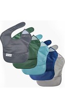 Tiny Twinkle Mess-Proof, Waterproof Baby Bib 5 pack New