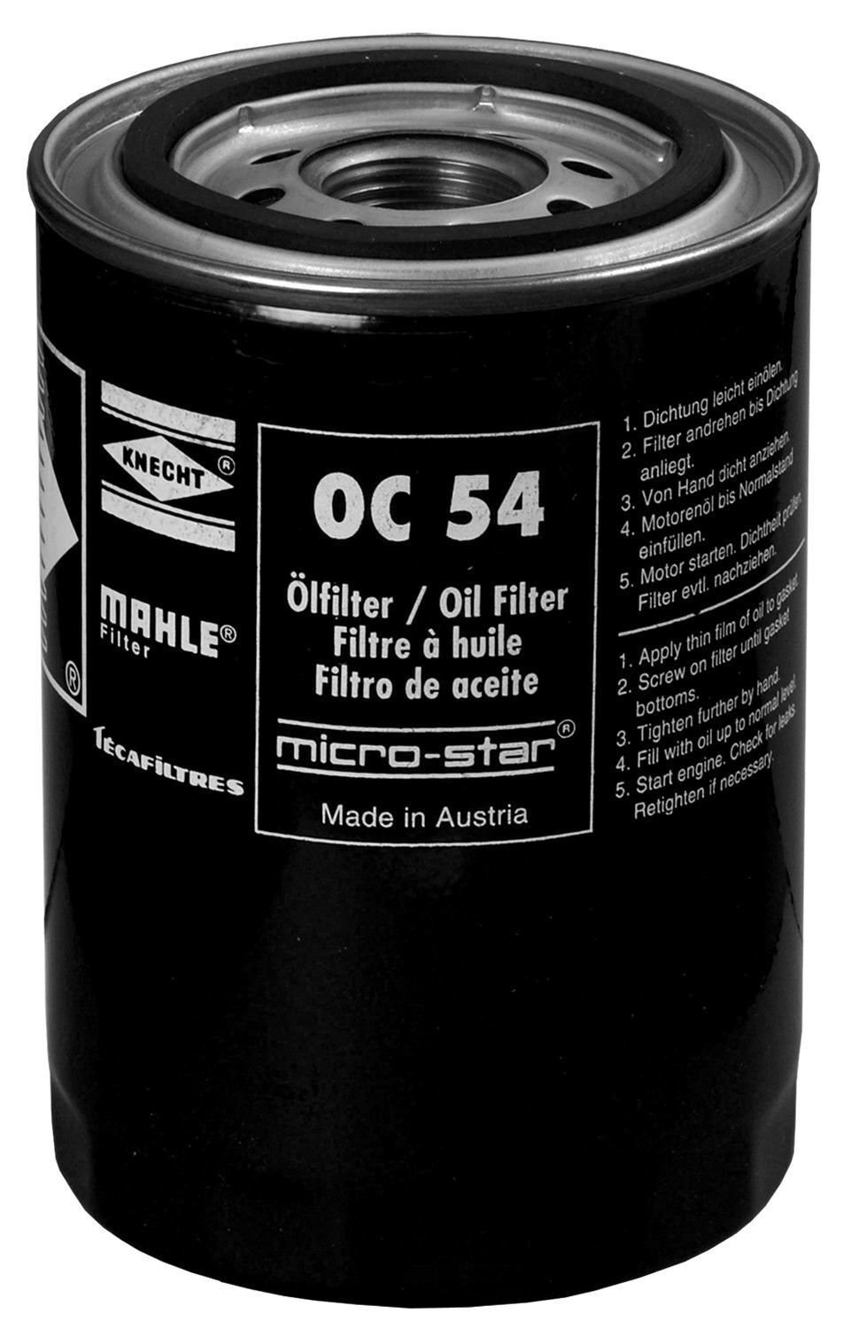 Engine Oil Filter-VIN: B Mahle OC 54