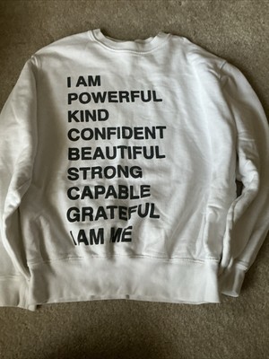 Anine Bing Ramona Empowerment Sweatshirt White Size XS