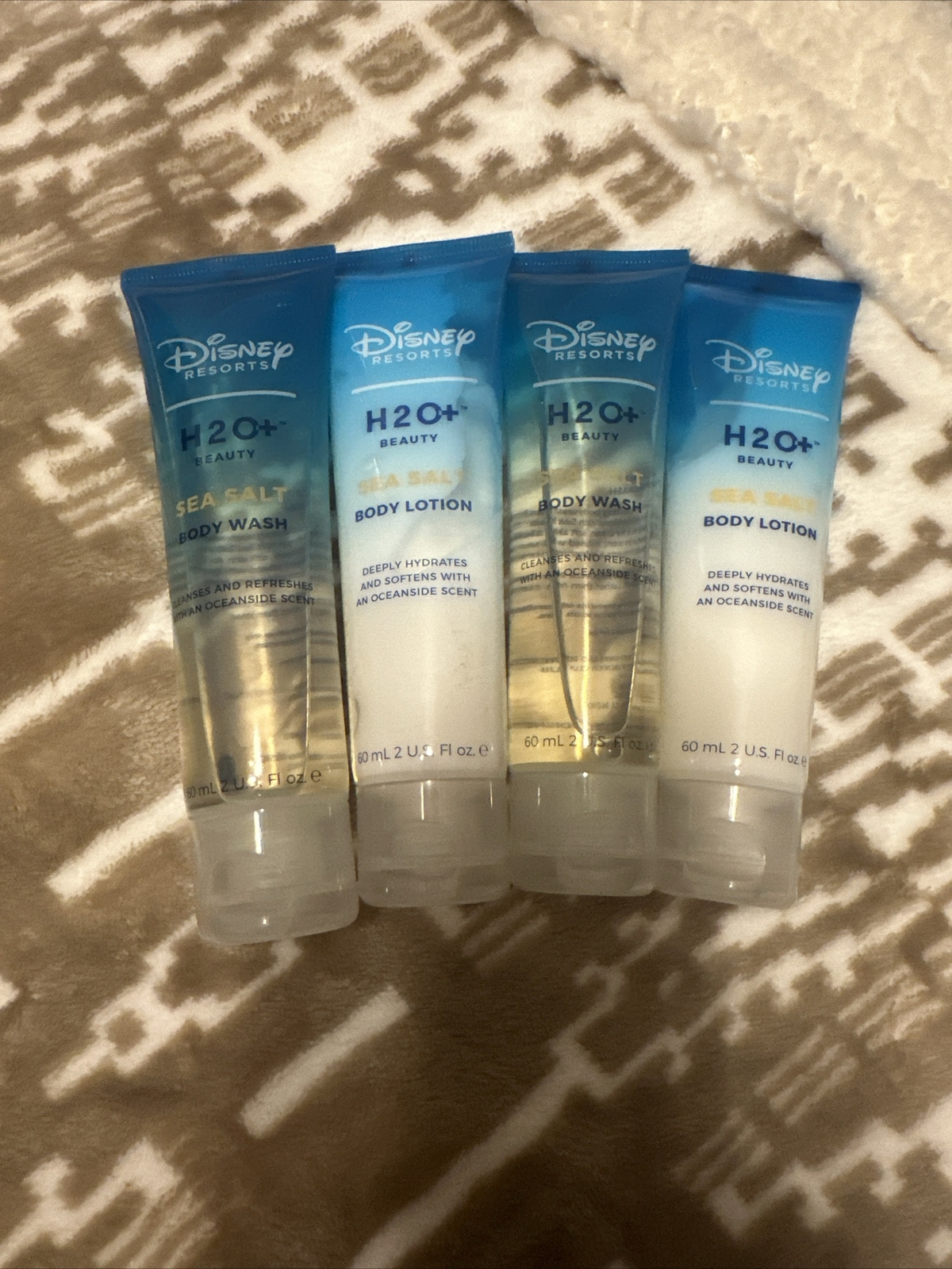 Disney Resorts H20+ Beauty Sea Salt Body Wash (2) 2 oz & Body lotion (2