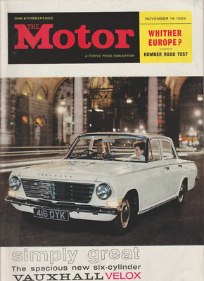 The MOTOR Magazine Nov 14 1962 Humber Super Snipe Road Test Austin Diesels, Fiat