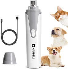 Dog Nail Grinder, Super Quiet Dog Nail Trimmers with 2 LED Lights & 3 Grinding P