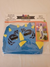 halloween costume set kids blue dinosaur mask and tail set BNIP 