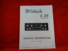 McIntosh C 28 Preamplifier Service Manual