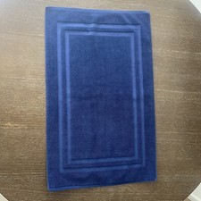 Martex Westpoint Pepperell Bathmat Made In USA 100% Cotton Navy Blue