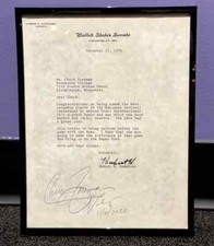 Vikings -Hubert H Humphrey MVP Congratulatory Chuck Foreman Letter - Autographed