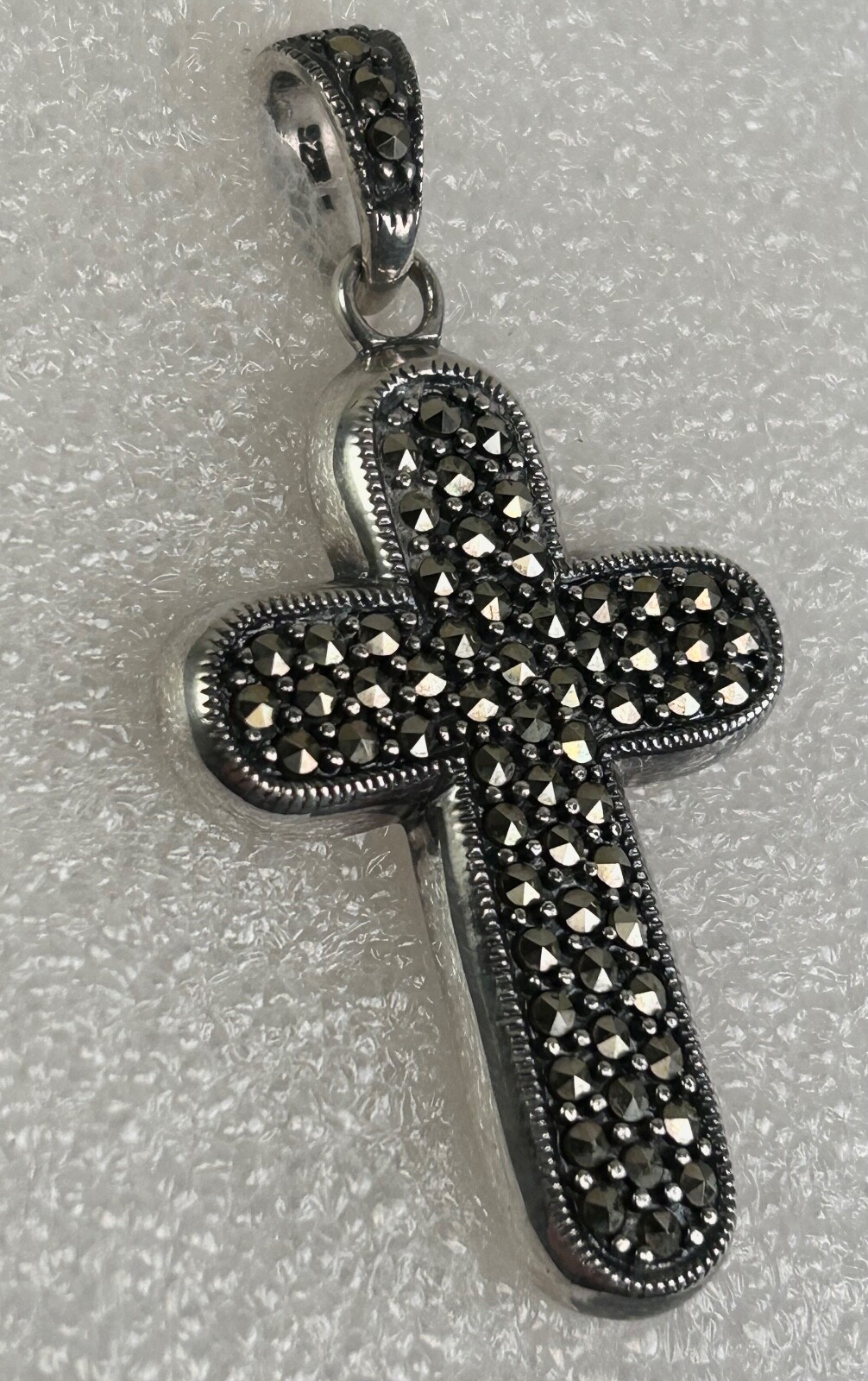 Large Maker Signed 925 Sterling Silver Marcasite … - image 3