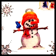 5 CUTE BIG FULL SHEETS CHRISTMAS HOLIDAY WINTER SNOWMAN SNOWFLAKE STICKERS SEALS