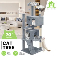 Cat Tree Cat Tower Large Kitten Playing Condo House 70'' Sturdy for Rest Indoor