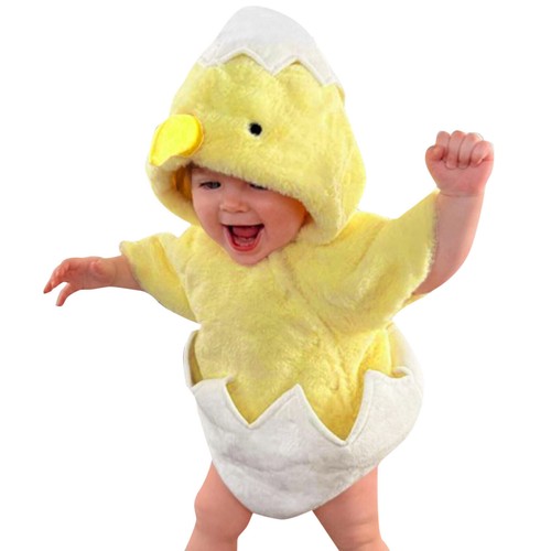 Küken Kinder Kostüm / Karneval Fasching Jungen Mädchen Hühnchen Poncho Ostern DE - Bild 3 von 24