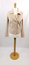 Beige Biker Jacket Size S Madison Shimmery Effect Brand New With Tags