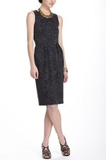 NWT $148 Anthropologie Engagements Dress by Bordeaux Grey Motif Size L