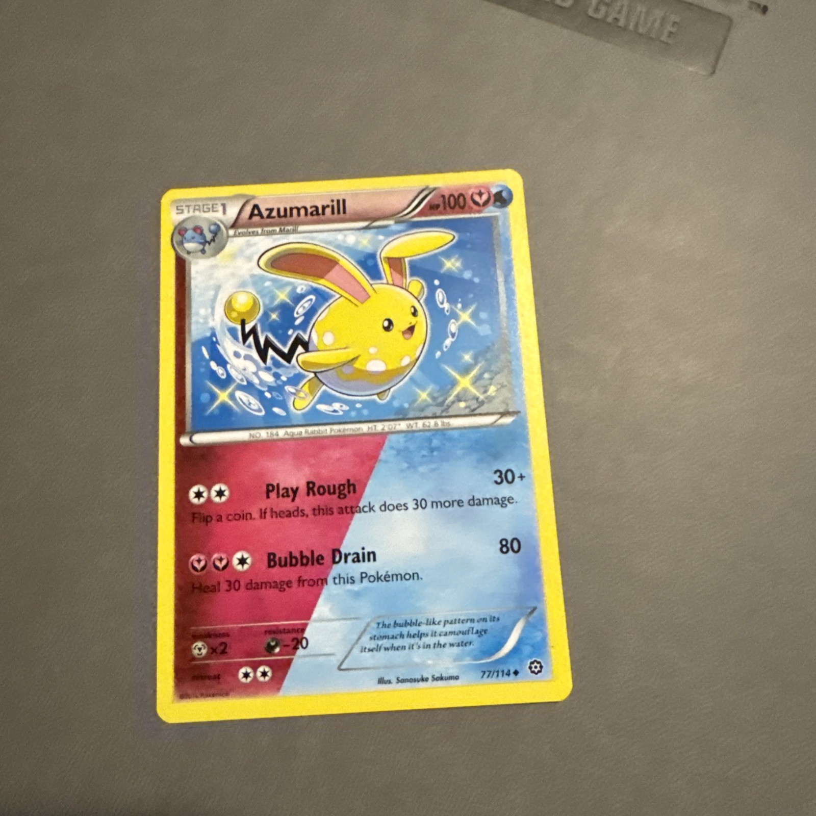 Pokémon TCG Azumarill Steam Siege 77/114 Regular Uncommon