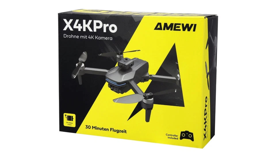 AMXFLIGHT X4KPRO BRUSHLESS DROHNE MIT KAMERA INKL. 2 AKKUS AMEWI 25363 - Bild 3 von 4