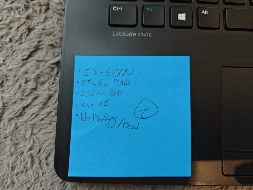 Dell Latitude E7470 · i3-6100U · 4GB · 256GB, photo 2 sur 5