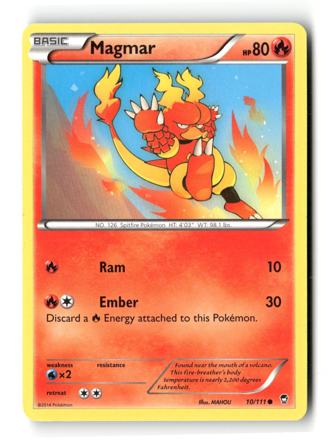 Magmar Common Furious Fists 10/111 Pokemon Heavily Played