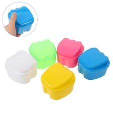 5 Pcs Leakproof Orthodontic Retainer Holder Denture Soaking Container Box