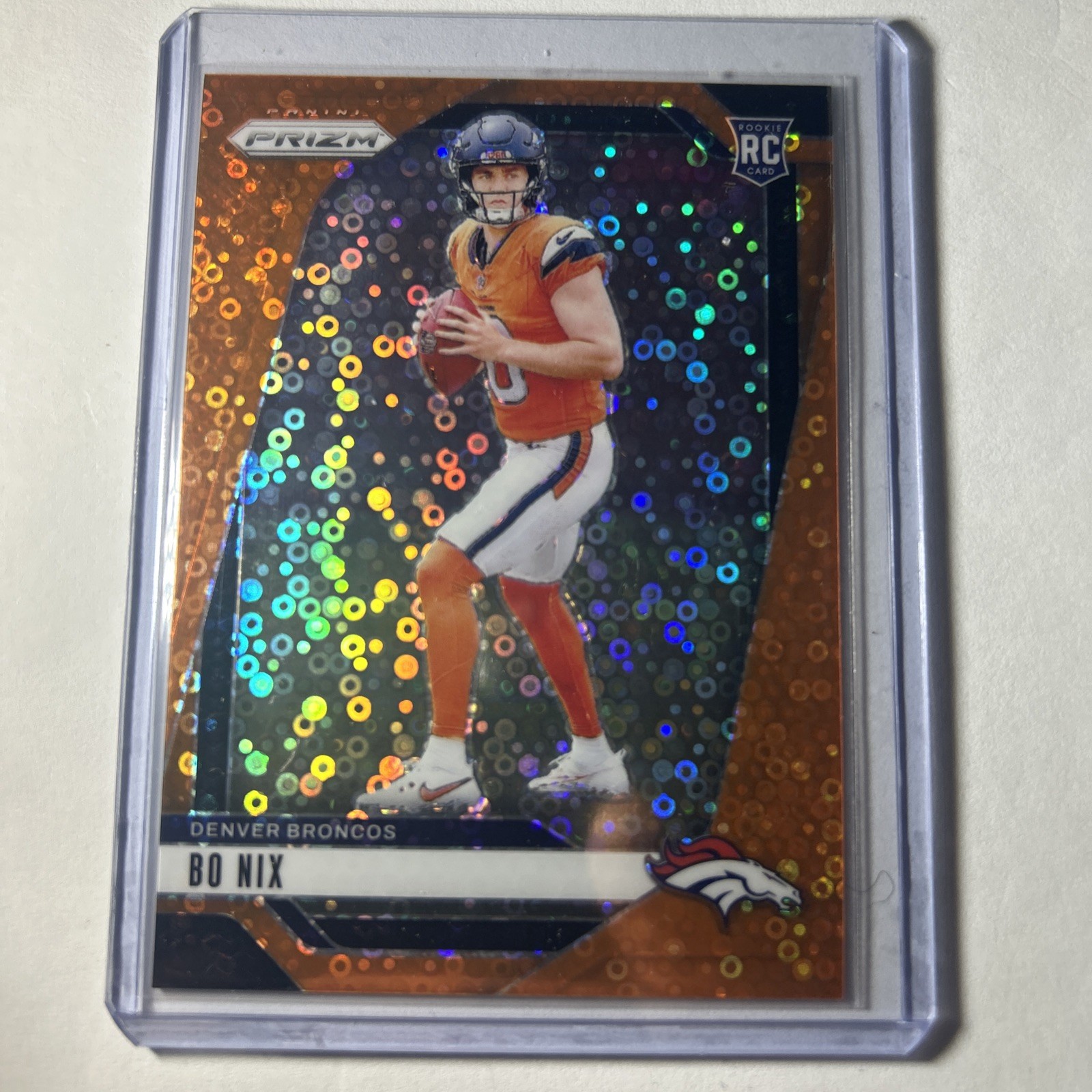 2024 Panini Prizm - Rookies Bo Nix #309 Orange Disco Prizm (RC)