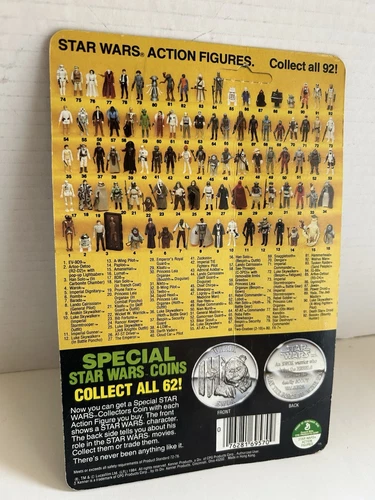 Vintage Star Wars Power Of The Force R2-D2 Coin Unpunched Kenner 1984 92 Back - Picture 13 of 24