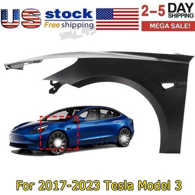 1081401-E0-D For Tesla Model 3 FRONT FENDER LEFT DRIVER SIDE 17-23 Painted Black