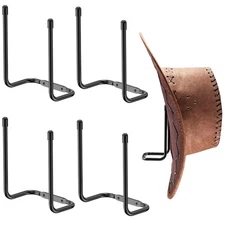 Cowboy Hat Rack 4Pcs Holder Hanger Hook for Display Western Wide Brim Straw