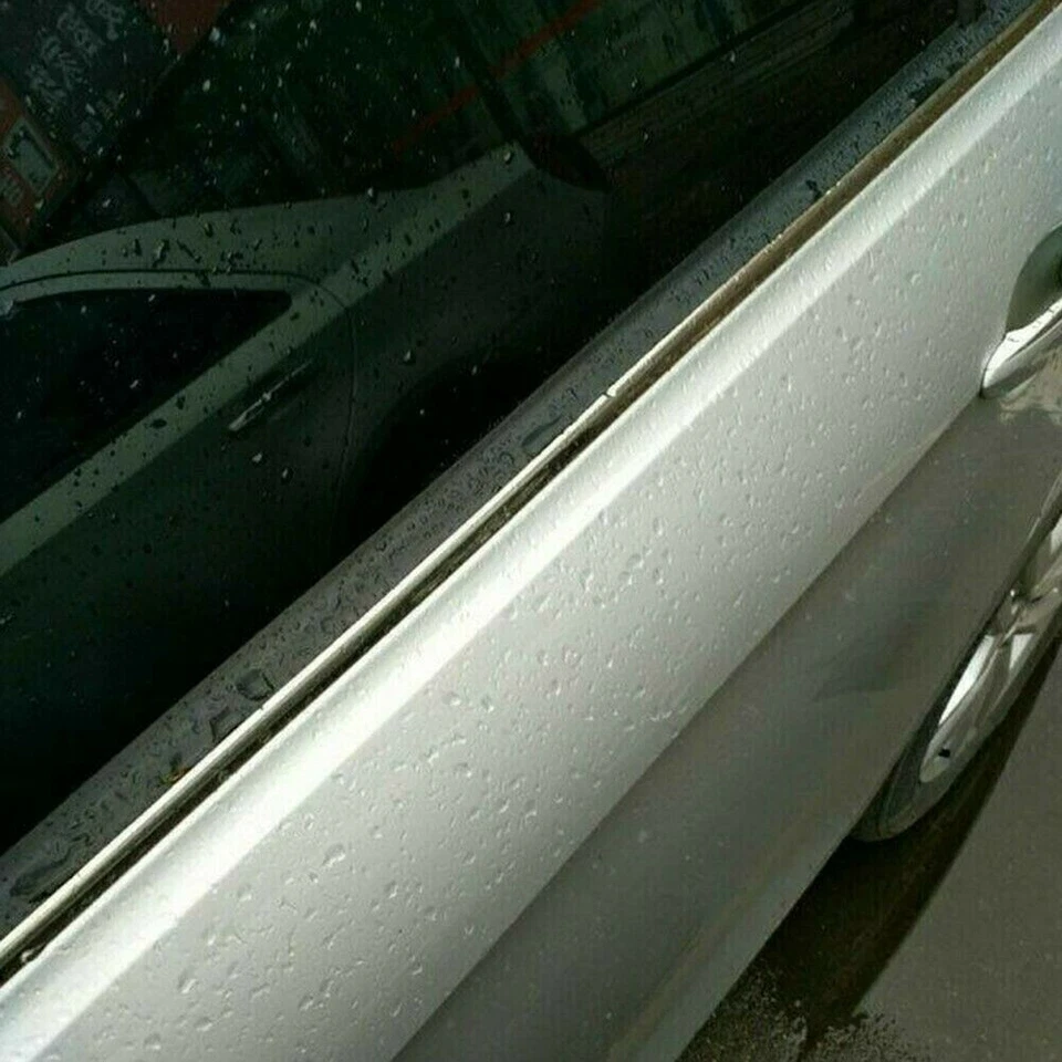 13FT Rubber Car Side Door Window Glass Seal Weatherstrip Rain Visor Universal 1x Foto 4 de 4