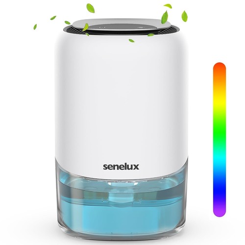 1100ml Electric Dehumidifier for Home Damp with 7 Colorful Lights, Portable Smal