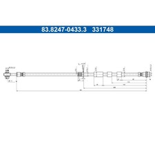 Bremsschlauch ATE 83.8247-0433.3 für Ford Focus IV Turnier