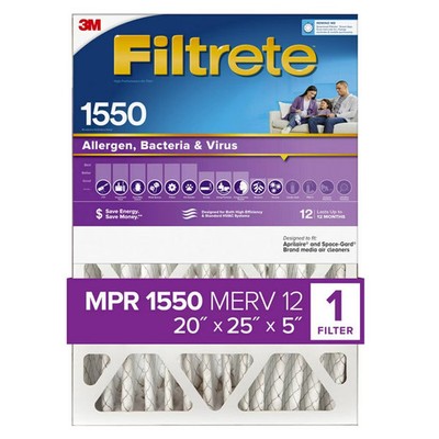 3M Filtrete 20''x25''x5'' Deep Pleat Air Filter - NDP03-5IN-2 - SINGLE - OPEN BOX
