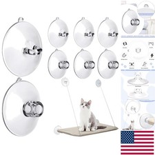 Transparent PVC Suction Cups for Cat Hammocks - 8 Pcs, 2 Styles Included