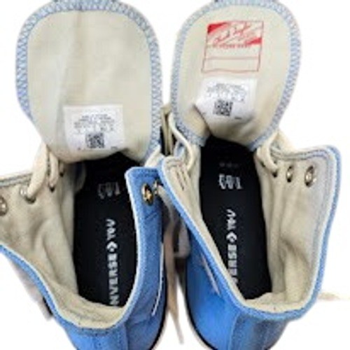 Scarpe alte Converse Chuck Taylor All Star blu cielo tela uomo 4 donna 6 US - Foto 6 di 8