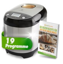 NUTRI-BREAD-MAKER Brotbackautomat Edelstahl 19 Programme, 3 Brotgrößen