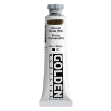 Heavy Body Acrylics, Iridescent Bronze Fine, 2 fl. oz. Tube, Professional Acr...
