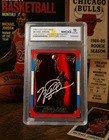 Michael Jordan Autograph Red Holo Refractor NBA Bulls Grade 10 Gem Mint!