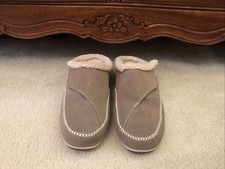 Men  s Light Brown Orthofeet Fleece Lined Orthopedic Slippers Sz 10 2E X-Wide