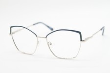 NEW NICOLE MILLER CATALANS C02 BLUE SILVER AUTHENTIC EYEGLASSES 55-17