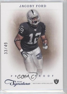 2011 Panini Prime Signatures Prime Proof Blue 33/49 Jacoby Ford #78 1s8