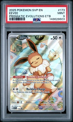 2025 POKEMON SVP EN-SV BLACK STAR PROMO #173 EEVEE PSA 9