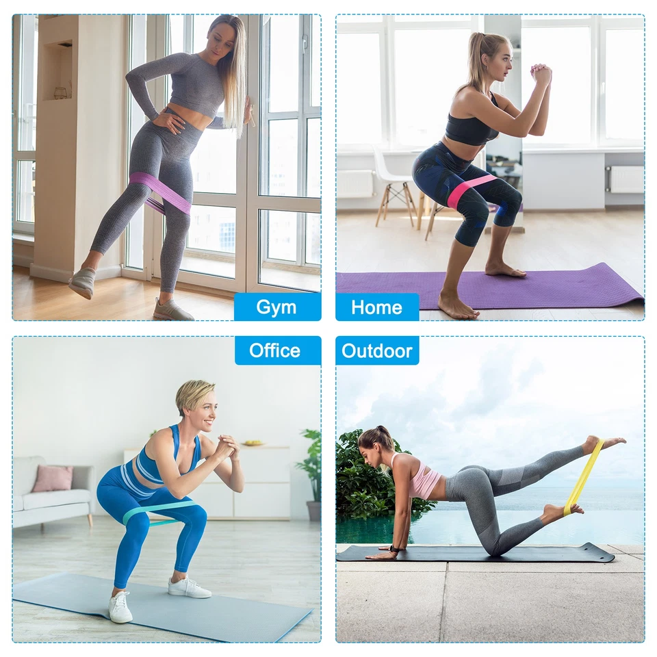 Resistance Bands Set, 10pcs 15-20 LBS Workout Bands with Carry Bag, Yellow - Image 4 of 4